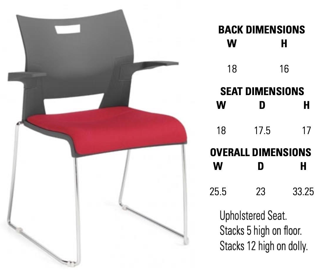 Global Total Office Global Duet Stacking Chair 6622 (4 Pack)