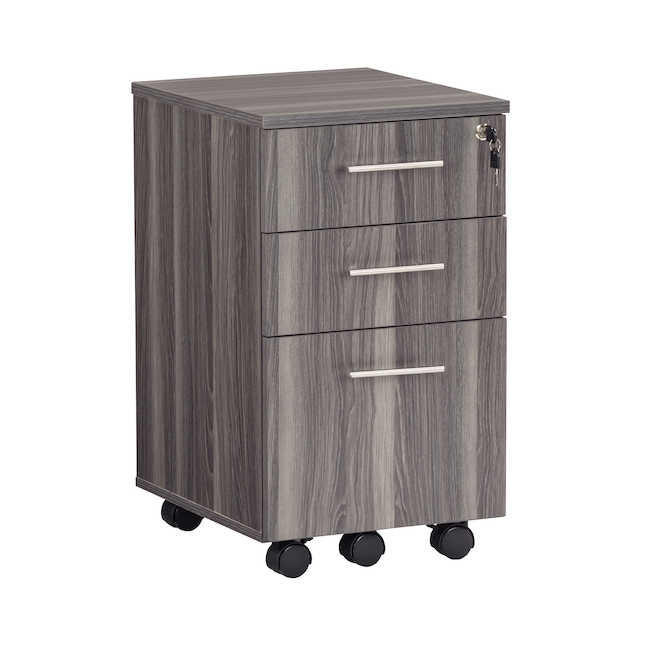 Mayline Group Mayline Medina Floating Top Desk with Low Wall Cabinet and Storage Pedestal