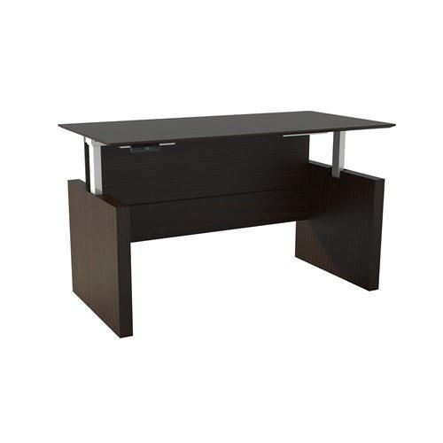 Mayline Group Mayline Medina 72"W x 36"D Height Adjustable Desk with Low Wall Cabinet 