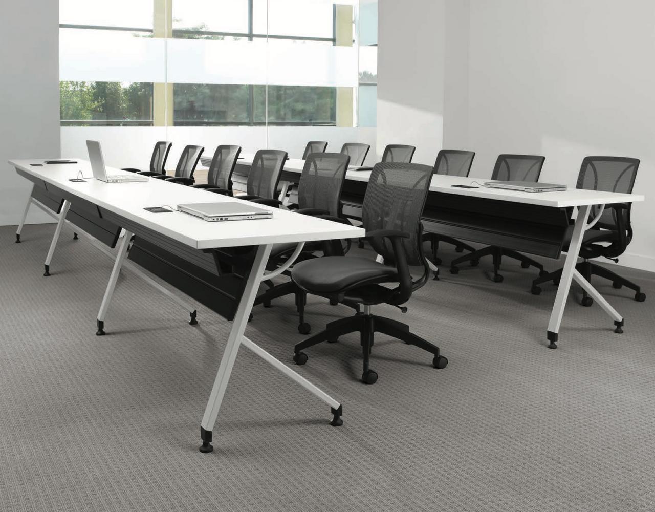 Global Total Office Global Junction Collection Fixed Top Rectangular Training Room Table (6 Sizes!) 