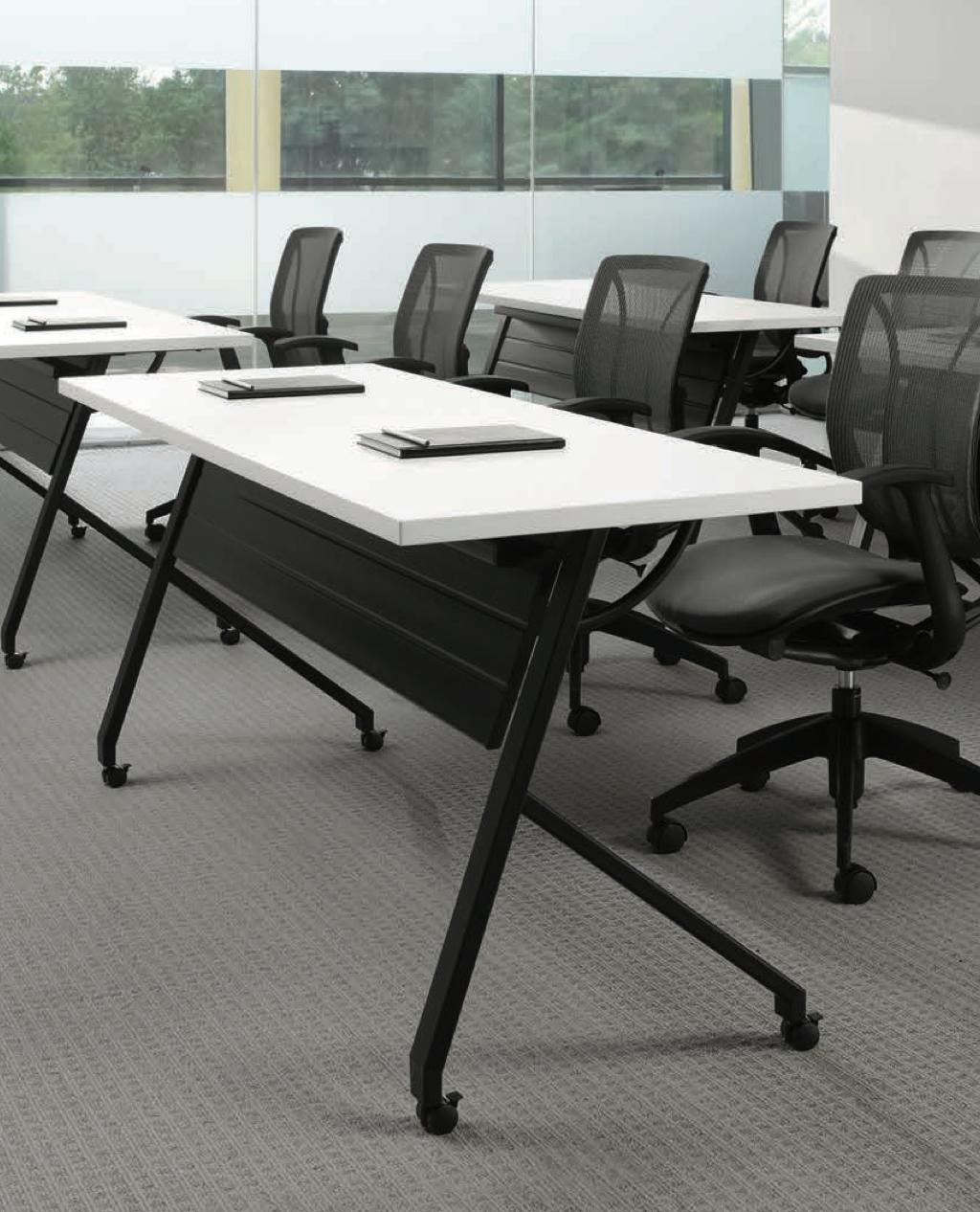 Global Total Office Global Junction Collection Fixed Top Rectangular Training Room Table (6 Sizes!) 