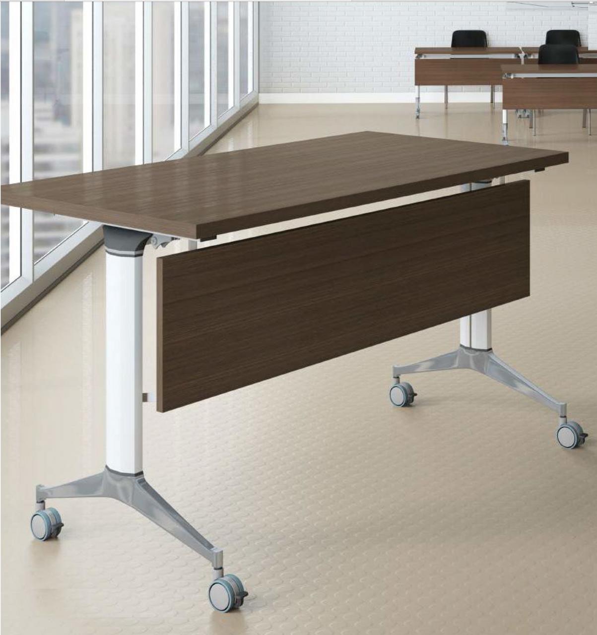 Global Total Office Global Terina 54" x 30" Flip Top Nesting Table with Modesty Panel