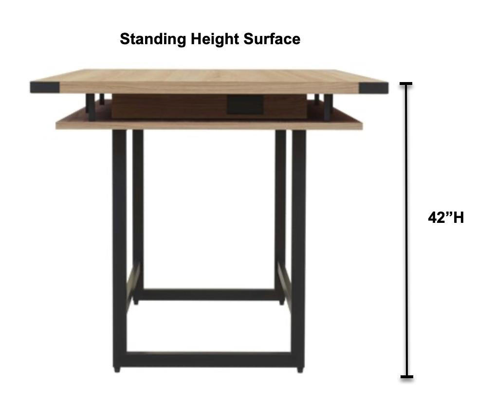 Safco Products Safco Mirella Standing Conference Table with Low Wall Cabinet 