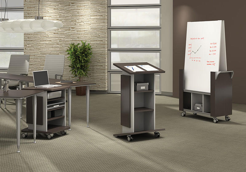 Global Total Office Global Zira Collection 3 Piece Collaborative Conference and Training Room Accessories Package 