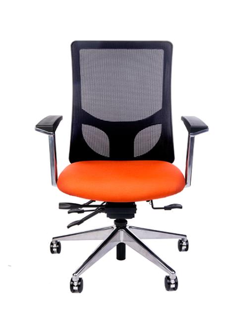 RFM Preferred Seating Evolve Manager's High Back Mesh Conference Chair with Polished Accents