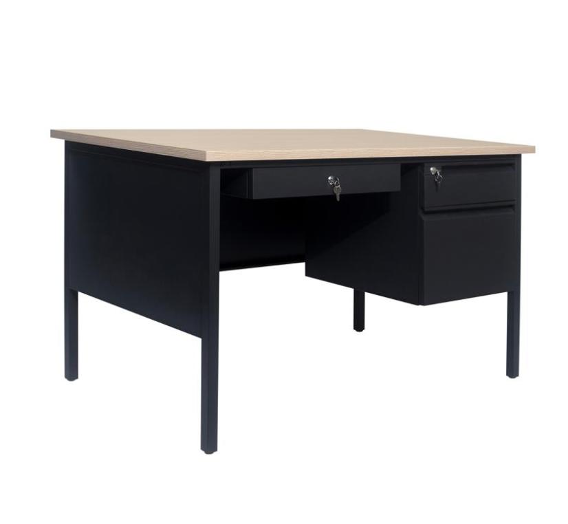  Flash Furniture Cambridge 30x48 Pedestal Desk with White Oak Top 
