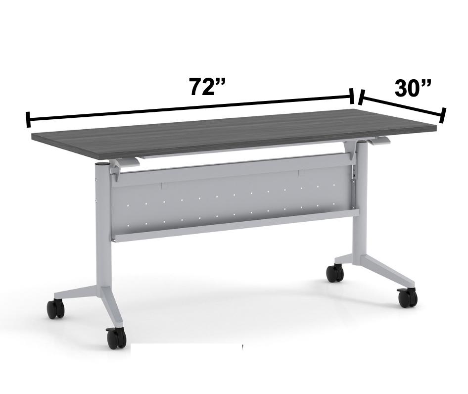 Office Source 72x30 Flip Top Training Room Table