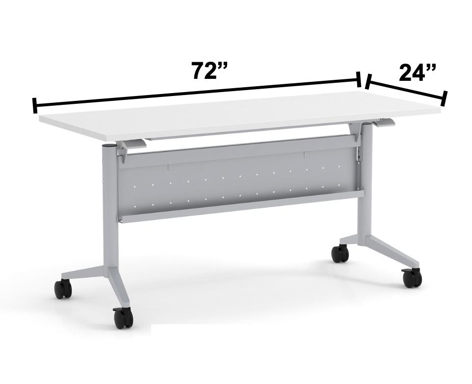 Office Source 72x24 Flip Top Nesting Table