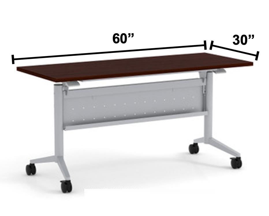  Office Source 60x30 Flip Top Training Room Table 