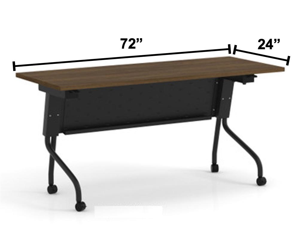  Office Source 72"W x 24"D Mobile Flip Top Nesting Table 