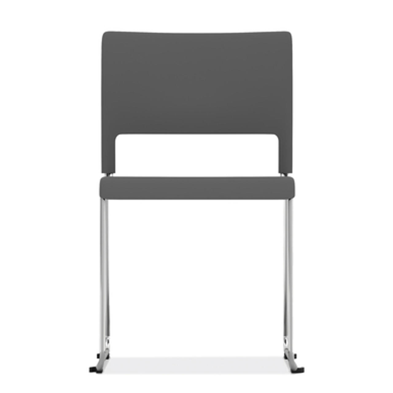  Office Source Mario Collection Stackable Charcoal Gray Side Chair 6070 