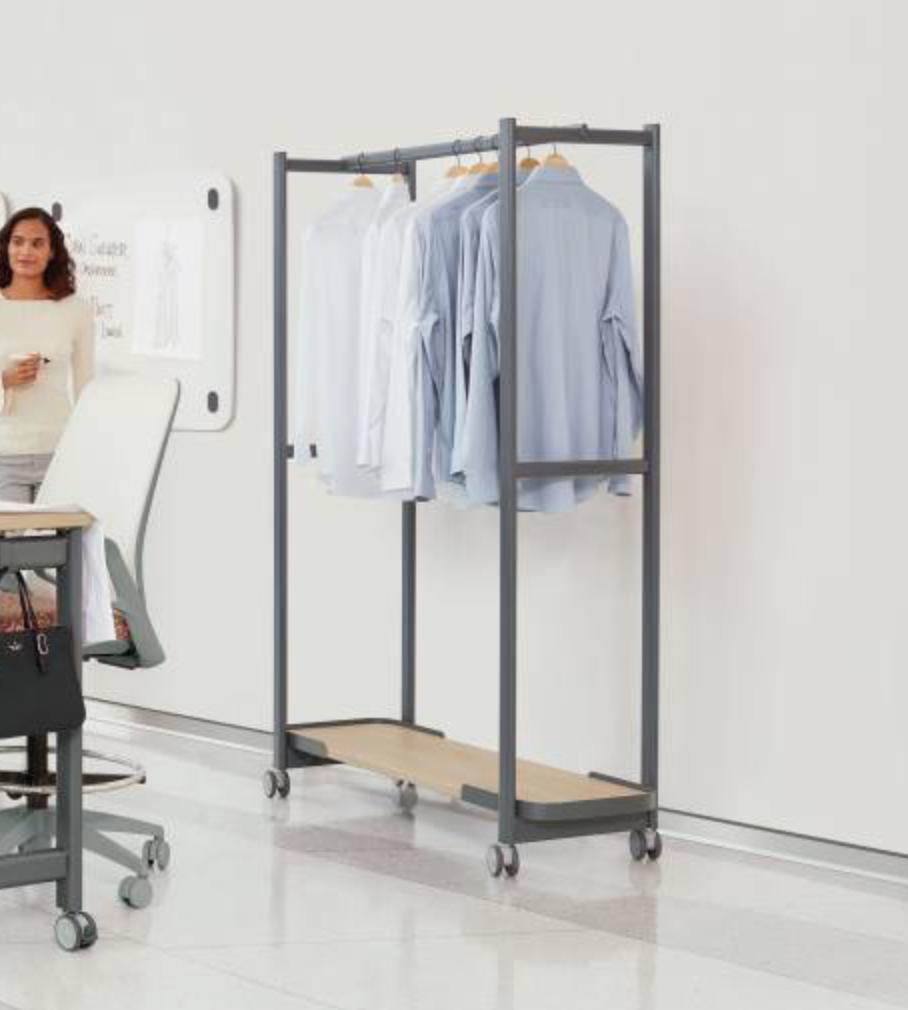 Global Total Office Global Collaborative Spaces Collection 48"W Coat Rack Cart SCCR1848 