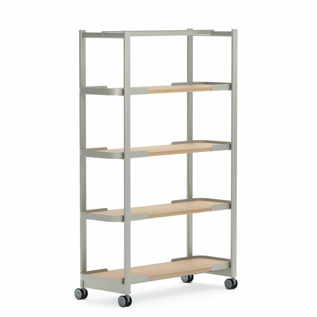 Global Total Office Global Collaborative Spaces Collection 48"W Shelf Cart SCCS1848 