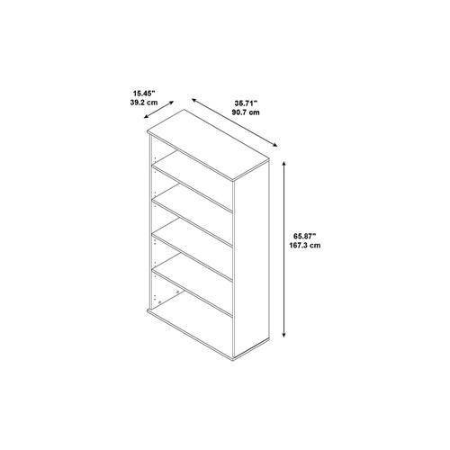 Bush Business Furniture Bush Office In An Hour 5 Shelf Bookcase OIAH014MR 