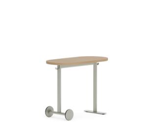 Global Total Office Global Collaborative Spaces Collection Racetrack Top Laptop Table with Wheel and Foot Base SCLCC1633 