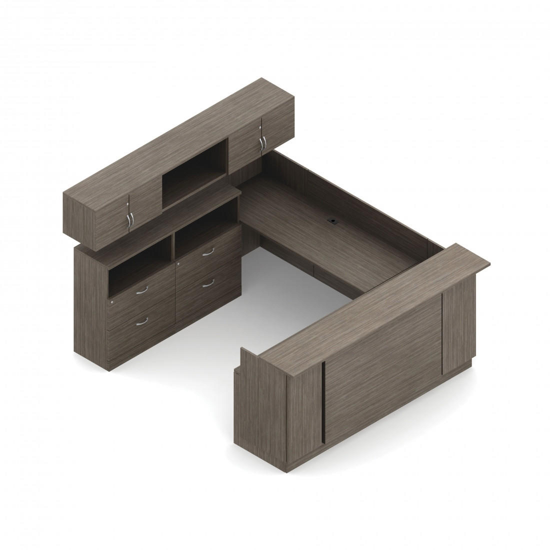 Global Total Office Global Zira Series U-Shaped Reception Area Command Center ZRA524R