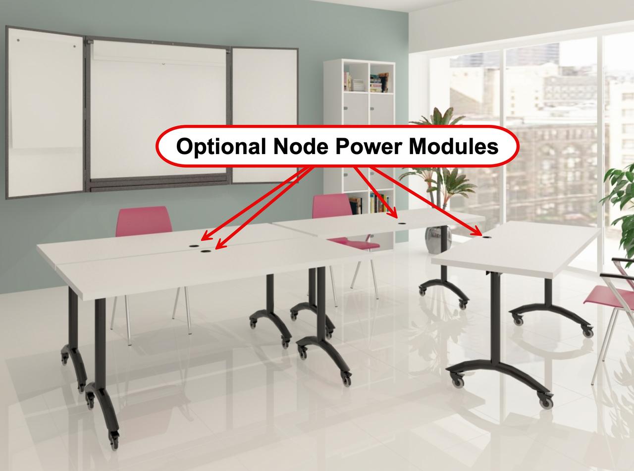  Special-T Kingston Series Modular Flip Top 4-Piece Conference and Training Table Configuration 