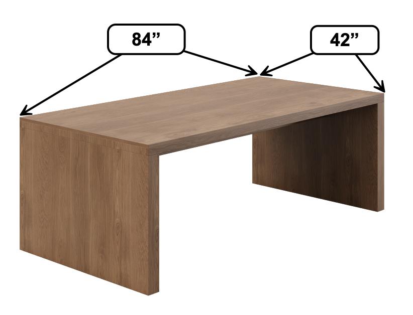 KFI Studios 84" x 42" Wood Rectangular Multi-Purpose Collaboration Table (Available w/ Power!)