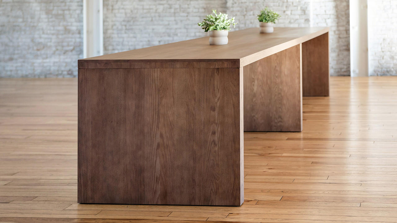 KFI Loci 14' Counter Height Wood Boardroom Table KFI Loci 14' Counter Height Wood Boardroom Table