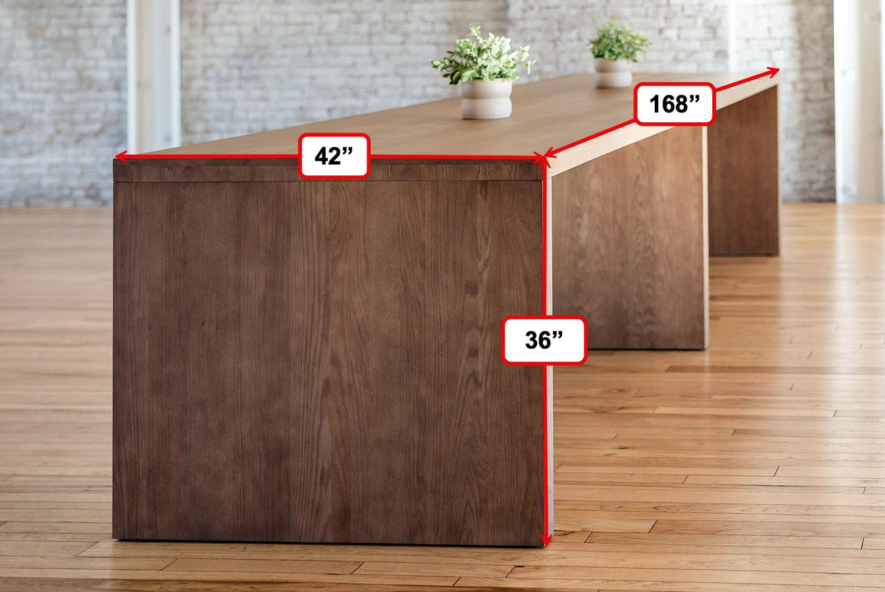 KFI Loci 14' Counter Height Wood Boardroom Table