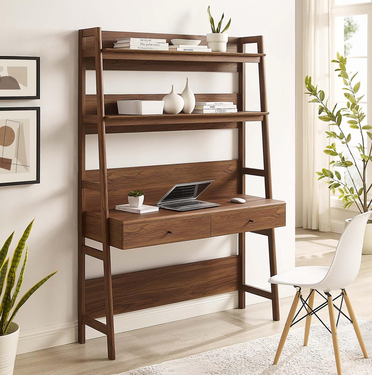 Modway Bixby Home Office Shelf Desk with Drawers EEI-6073