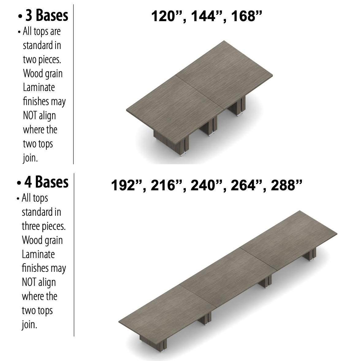 Global Total Office Global Zira Large 60"D Rectangular Boardroom Table (8 Length Options!)