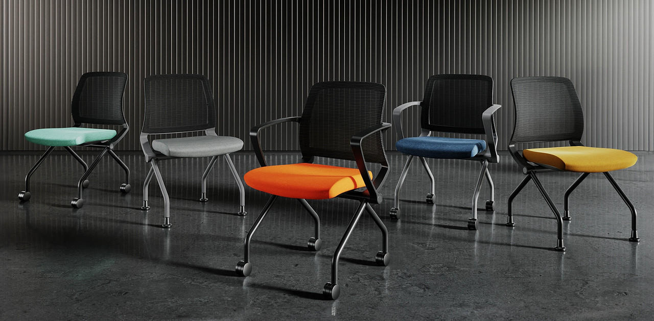 Wyatt Seating Fini Flip Seat Nesting Conference and Training Room