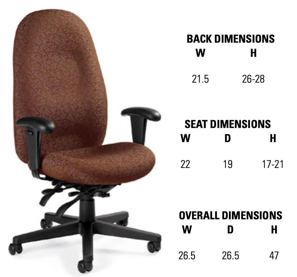 Global Total Office Global Enterprise High Back Chair 4570-3