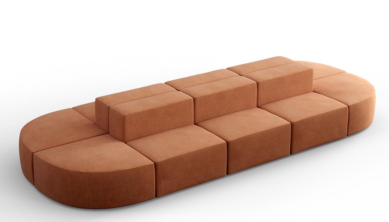 KFI Studios Conversa 15'W x 6'D 10-Piece Modular Lounge Seating