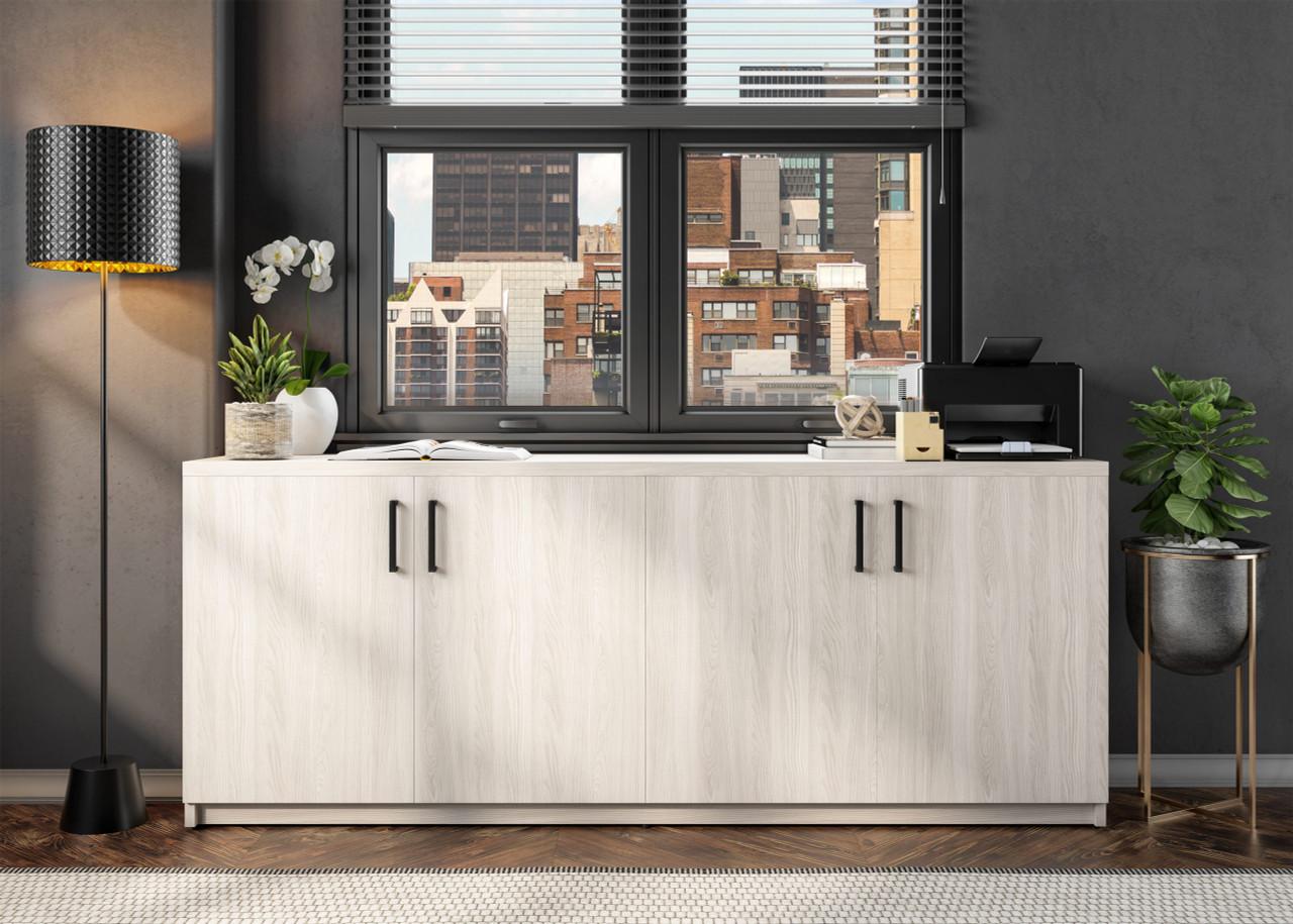Element Contract Furniture Element Contract 29.5"H 4-Door Office Storage Credenza Cabinet (4 Sizes!) 