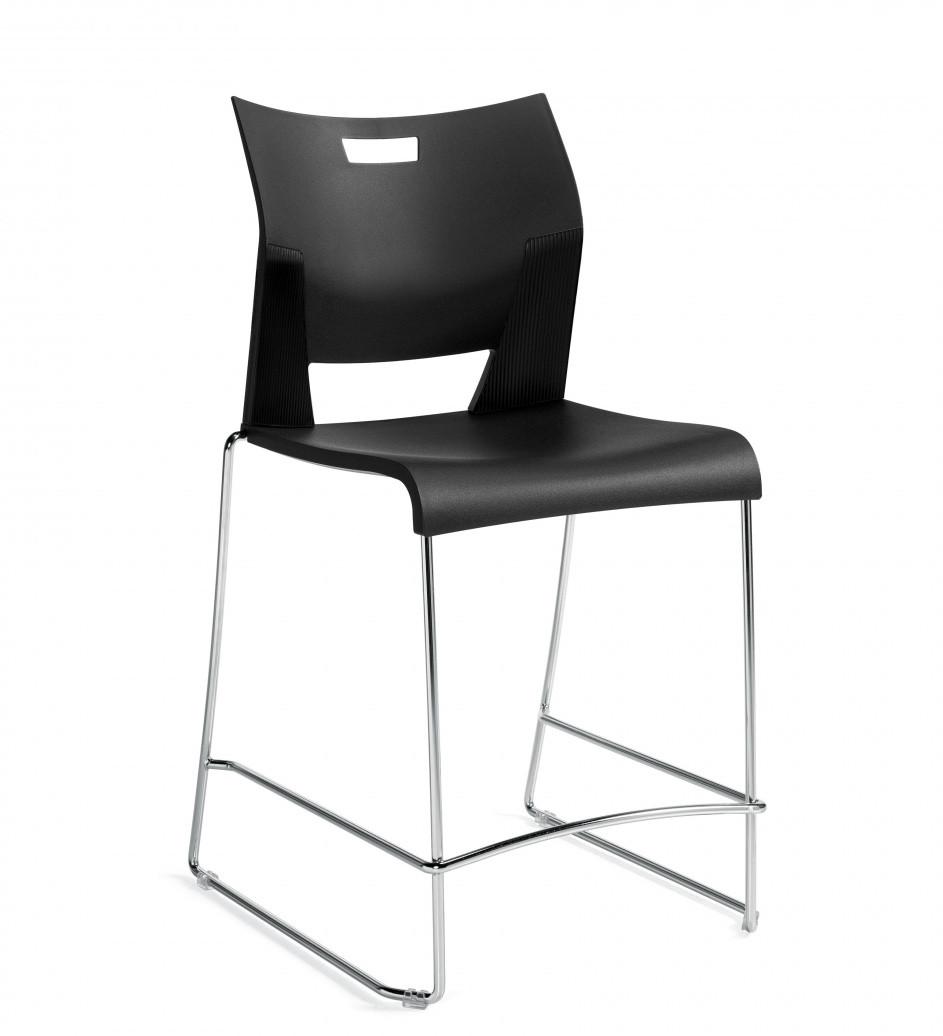 Global Total Office Global Duet Series Armless Counter Height Poly Shell Stool 6661 