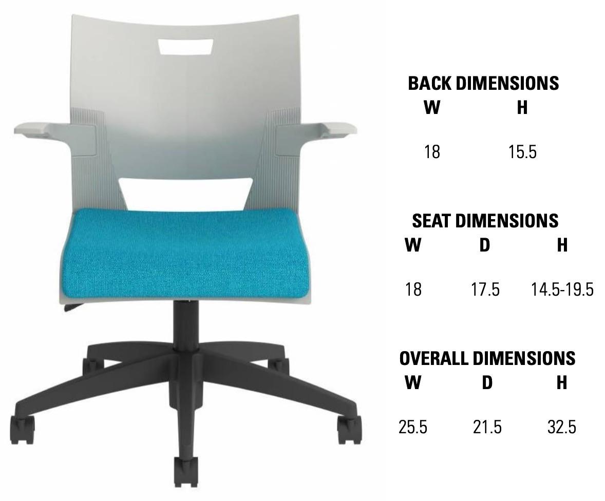 Global Total Office Global Duet  Multi-Purpose Swivel Chair with Upholstered Seat
