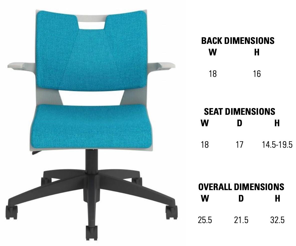 Global Total Office Global Duet Upholstered Multi Purpose Swivel Chair 6727