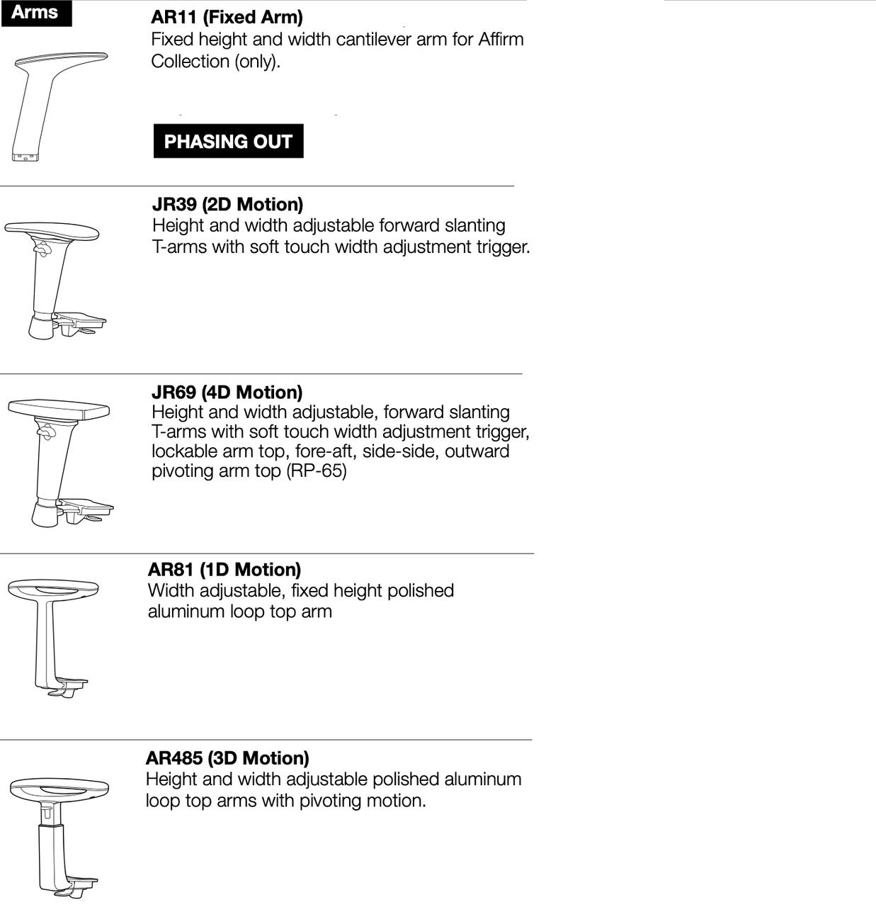  OM Seating Affirm Series Management Mesh Chair AF524 