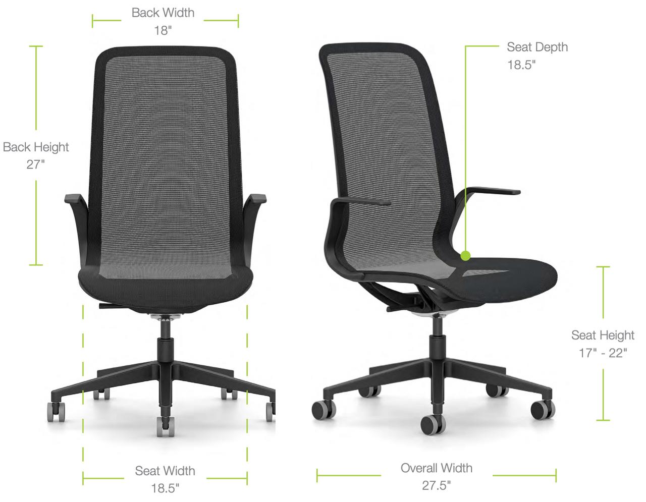  OM Seating Lorien High Back Black Mesh Conference Chair with Cantilever Arms 