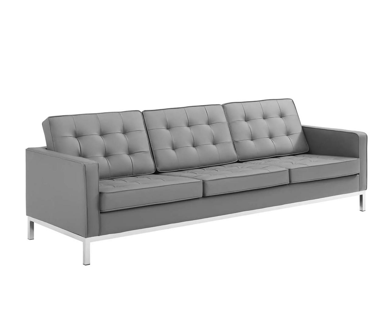  Modway Loft Tufted Vegan Leather Sofa EEI-3385 