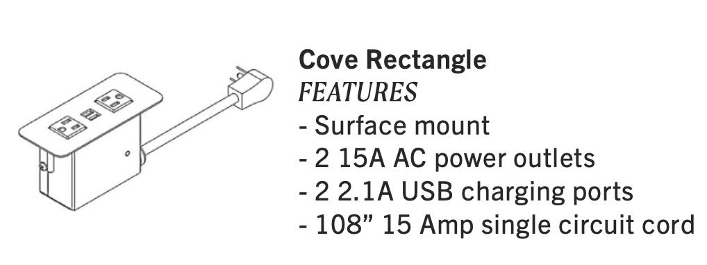 KFI Studios KFI Cove Rectangular In-Surface Power Module 