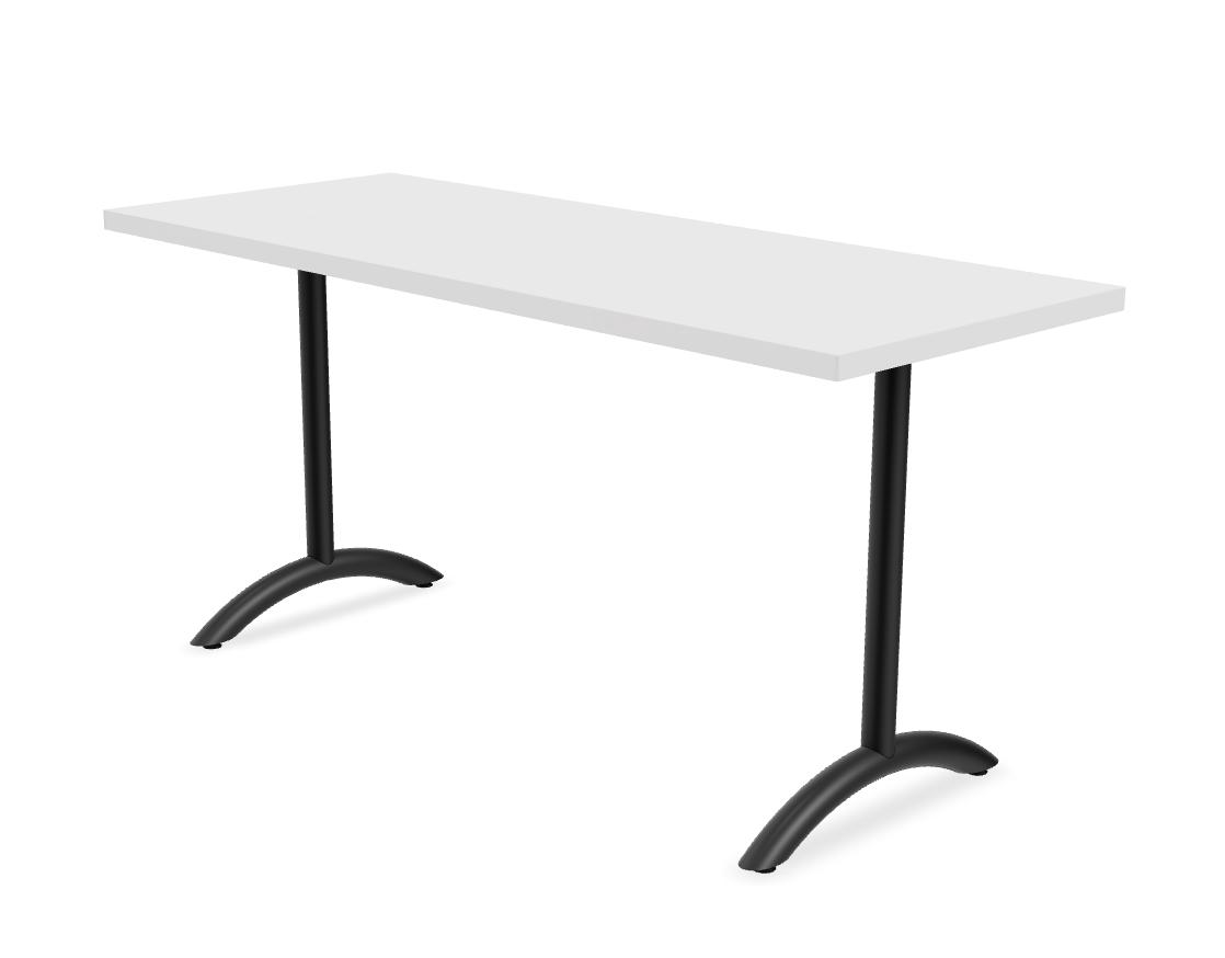  Special-T Kingston White Marker Board Flip and Nest Table with Arched Base 