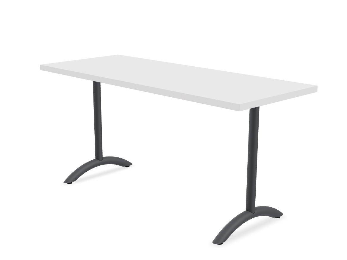  Special-T Kingston White Marker Board Flip and Nest Table with Arched Base 