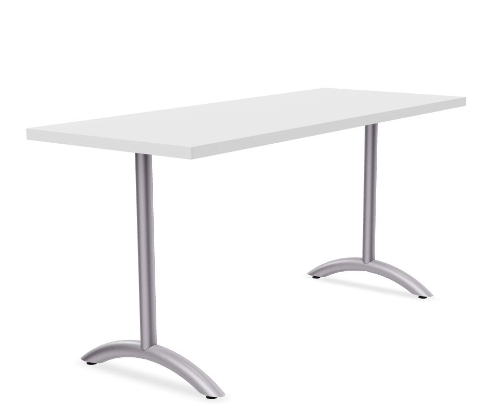 Special-T Kingston White Marker Board Flip and Nest Table with Arched Base 