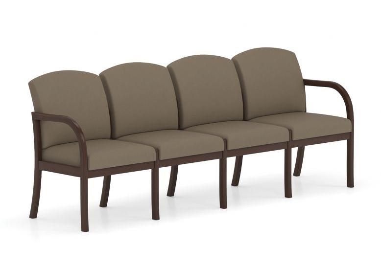  Lesro Weston Traditional Wood Frame 4-Seat Guest Bench WS4101 