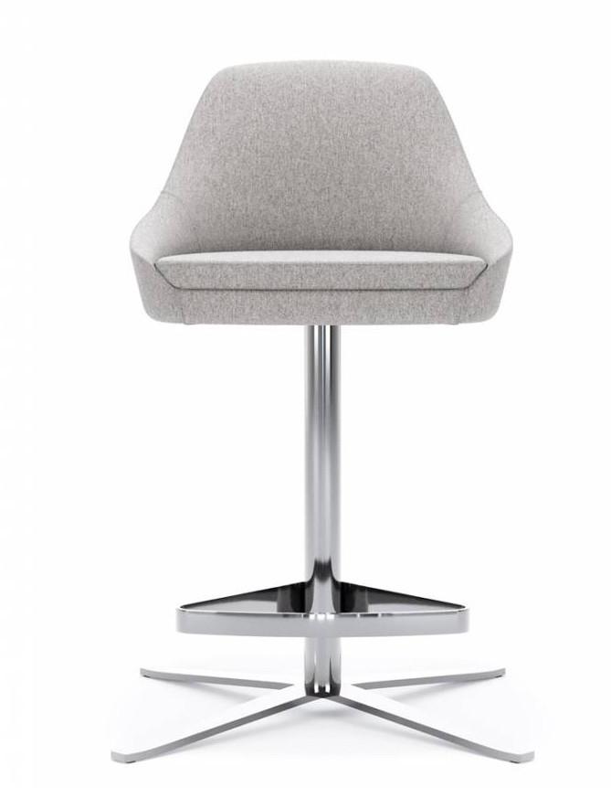 Global Total Office Global Drift Modern Metal Base Commercial Counter Height Stool 8053 