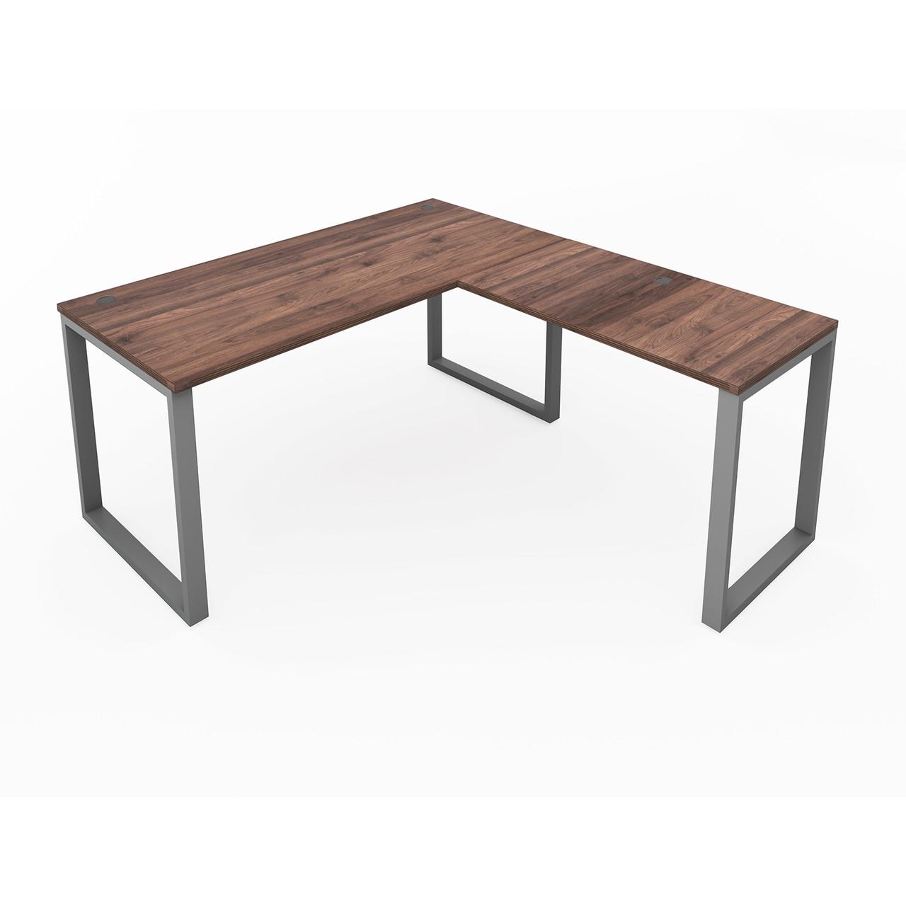  i5 Industries Fusion Reversible 72x78 Laminate L Shaped Desk with Metal Legs 