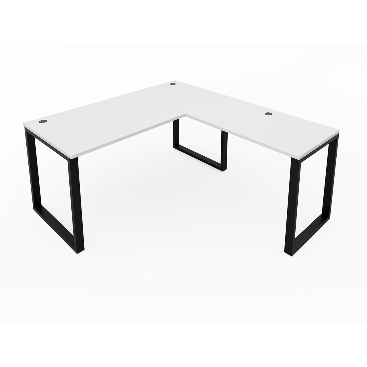  i5 Industries Fusion Reversible 72x78 Laminate L Shaped Desk with Metal Legs 