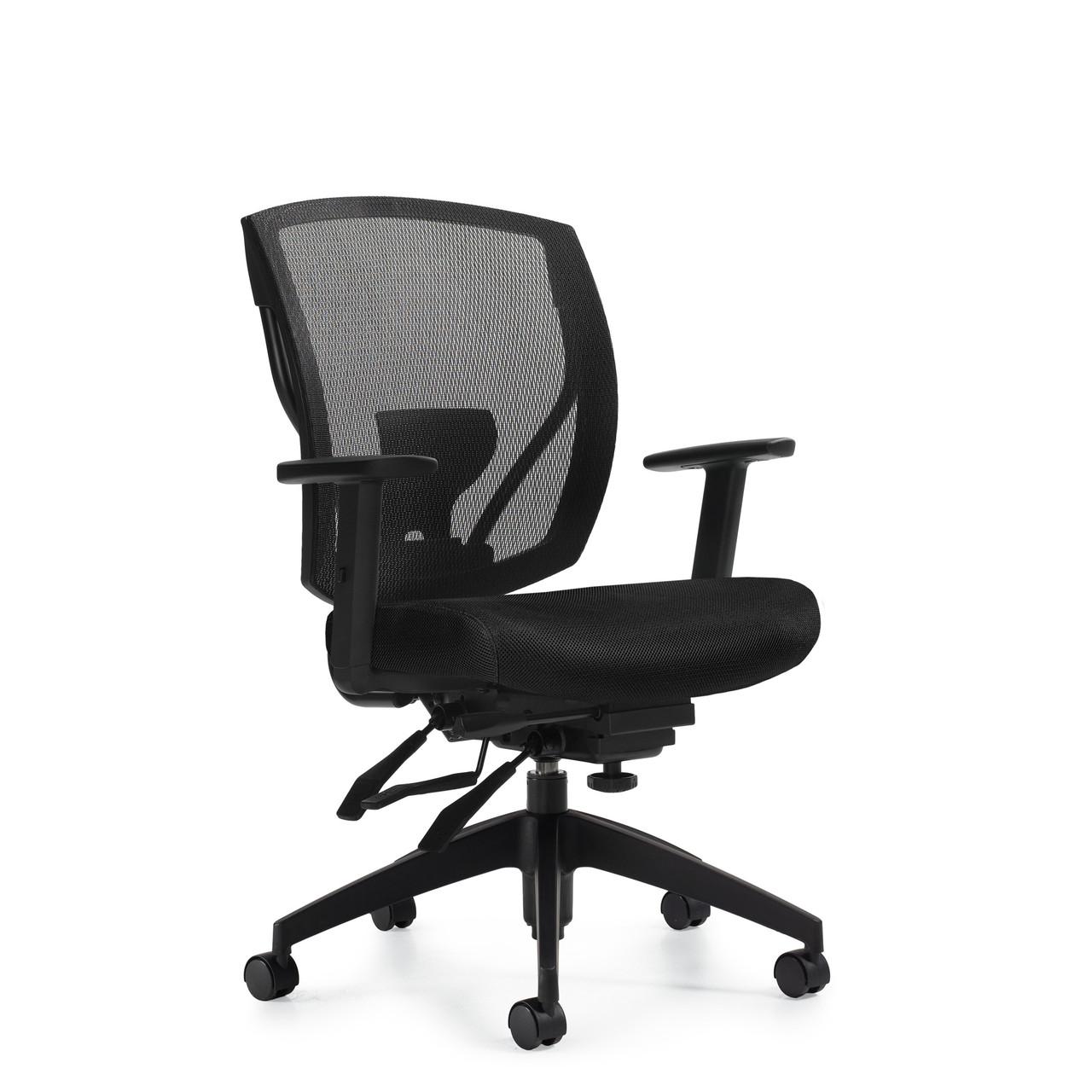 Offices To Go Black Mesh Back Ergonomic Executive Chair with Black Seat 2803