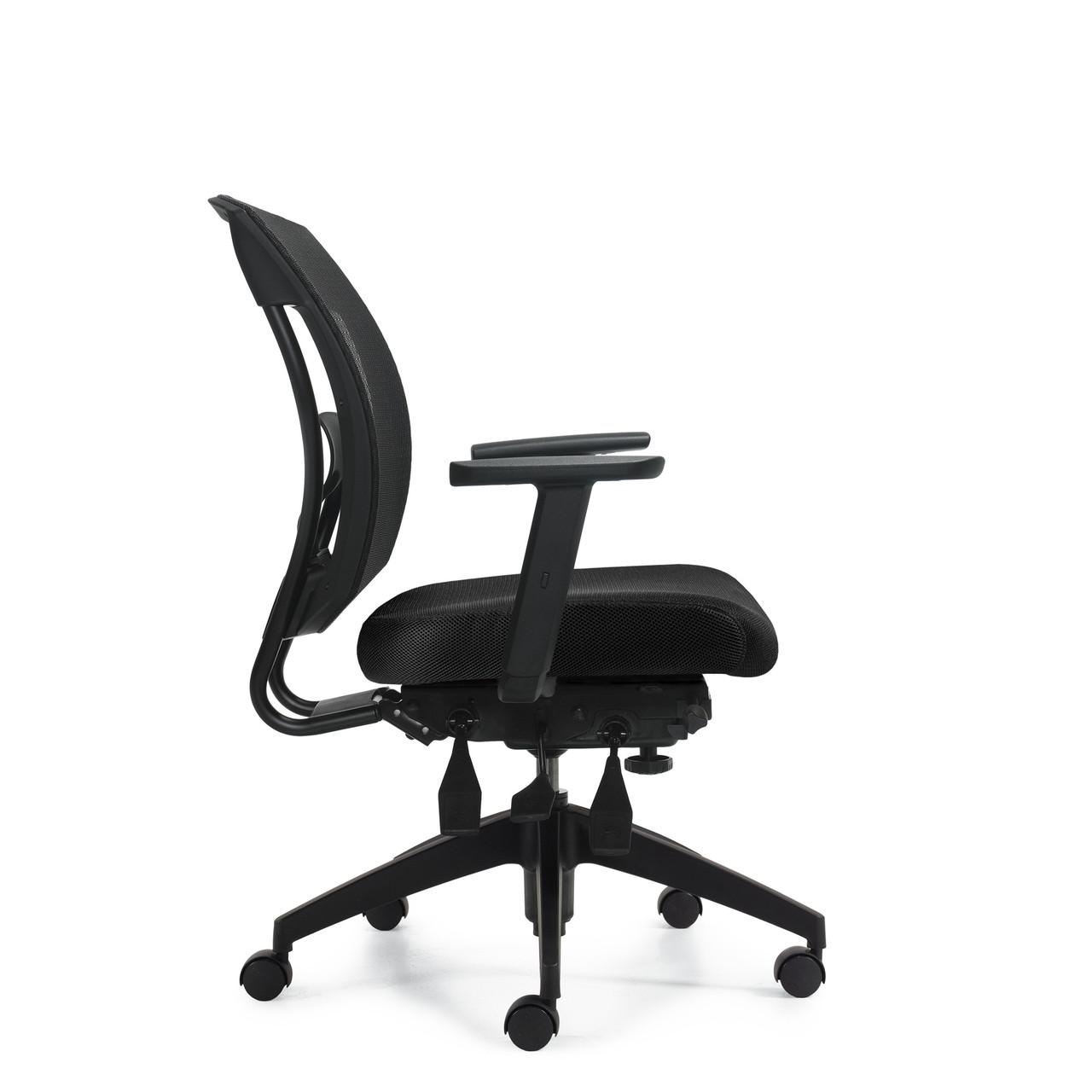 Offices To Go Black Mesh Back Ergonomic Executive Chair with Black Seat 2803