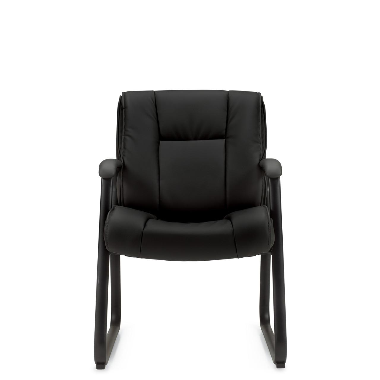  Offices To Go Black Luxhide Executive Style Guest Chair OTG2782 
