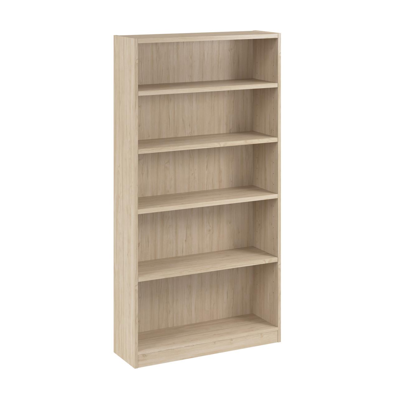  Bush Business Furniture Vista Tall 5 Shelf Bookcase In Natural Elm 