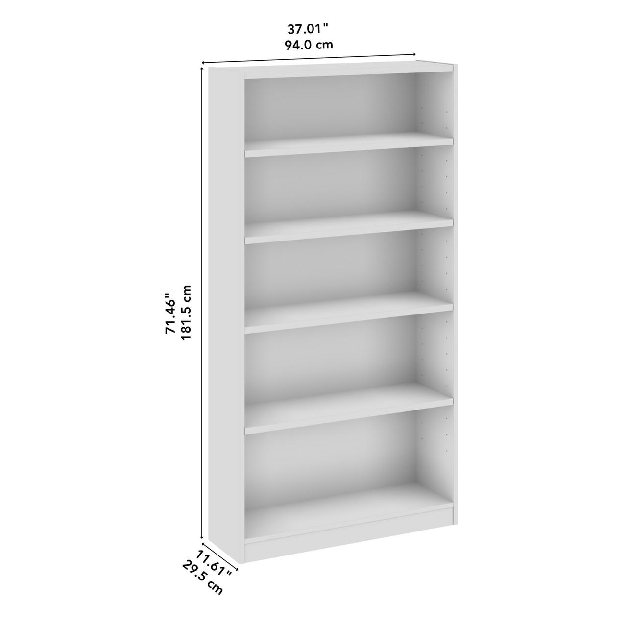  Bush Business Furniture Vista Tall 5 Shelf Bookcase In Natural Elm 