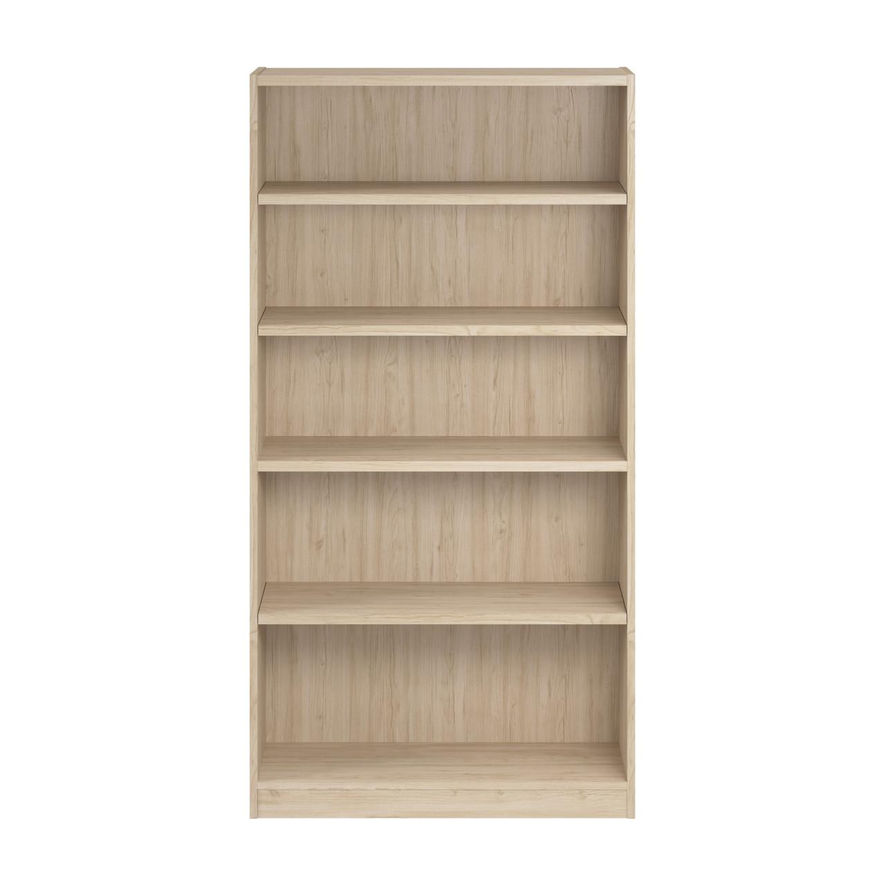  Bush Business Furniture Vista Tall 5 Shelf Bookcase In Natural Elm 